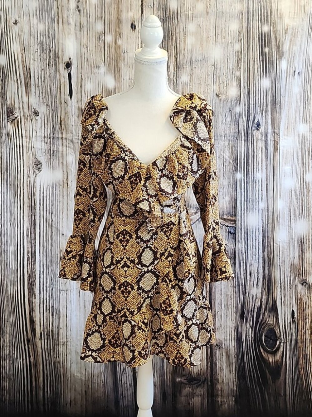 Boohoo Snake Print Dress